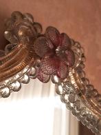 Miroir mural vénitien en verre de Murano, Antiquités & Art, Enlèvement, Autres formes, Moins de 50 cm, Moins de 100 cm