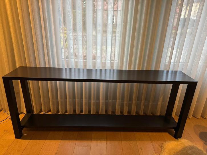 Site tabel zwart, Huis en Inrichting, Tafels | Sidetables, Gebruikt, 150 tot 200 cm, Rechthoekig, Eikenhout, Ophalen