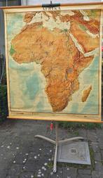 Geografische kaart Afrika, Antiek en Kunst, Antiek | Schoolplaten, Ophalen of Verzenden