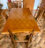 Table en bois + 6 chaises, Comme neuf