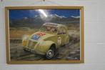 2cv affiche, Collections, Enlèvement ou Envoi, Utilisé, Autres sujets/thèmes, Avec cadre