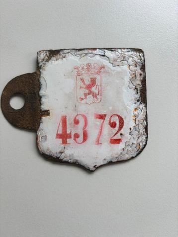 Fietsplaat 1898 Oost Vlaanderen plaque velo taksplaat  beschikbaar voor biedingen