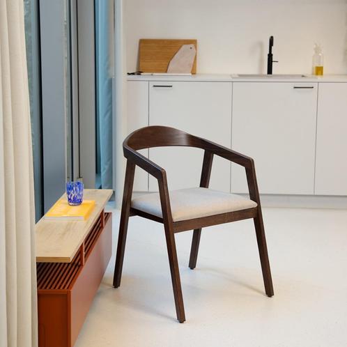 Houten eetkamerstoelen - Stocksale!, Huis en Inrichting, Stoelen, Zo goed als nieuw, Vijf, Zes of meer stoelen, Hout, Leer, Stof