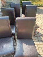 GRATIS 6 eetkamerstoelen, Huis en Inrichting, Stoelen, Ophalen, Gebruikt, Bruin, Hout