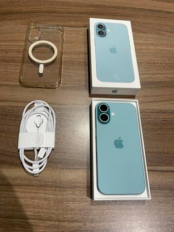Iphone 16 128gb 🔋100%krasvrij factuur+garantie beschikbaar voor biedingen
