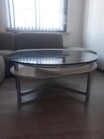 Table basse de salon en cigogne, Maison & Meubles, Moins de 50 cm, Rond, 50 à 100 cm, Verre