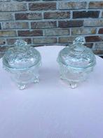 RETRO BONBONIERES / KONFITUUR POTJES ZO GOED ALS NIEUW, Ophalen of Verzenden, Zo goed als nieuw, Glas, Kop(pen) en/of Schotel(s)