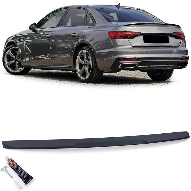 Spoiler Mat Zwart Voor Audi A4 B9 Limousine Sedan, Auto diversen, Tuning en Styling, Verzenden
