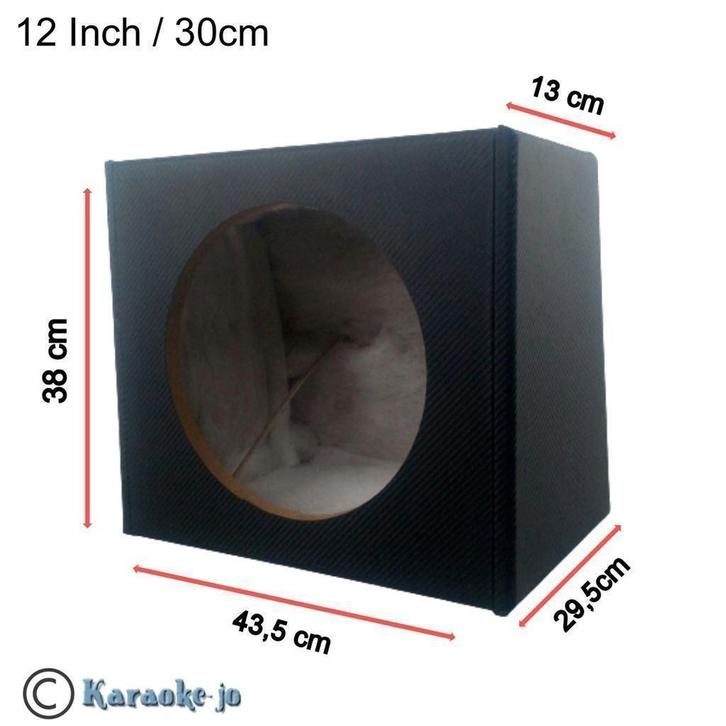 Subwoofer kist MDF 12 inch 30 Cm 27 Liter Carbon Look, Auto diversen, Auto-accessoires, Gebruikt, Ophalen of Verzenden