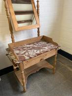 Antieke tafeltje met spiegel en marmer blad, Ophalen