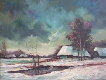 Sneeuwlandschap - Jules Lepage beschikbaar voor biedingen