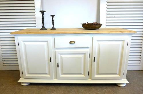 Prachtige wit landelijk dressoir, Huis en Inrichting, Kasten | Dressoirs, Zo goed als nieuw, 150 tot 200 cm, 50 tot 75 cm, Met lade(s)