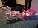 Barbie paard Blizzard en slee, Ophalen, Gebruikt