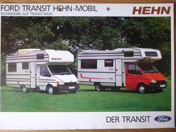 Camping-car Ford Transit '86, 1 feuillet de brochure 8/1987, Livres, Autos | Brochures & Magazines, Utilisé, Ford, Envoi