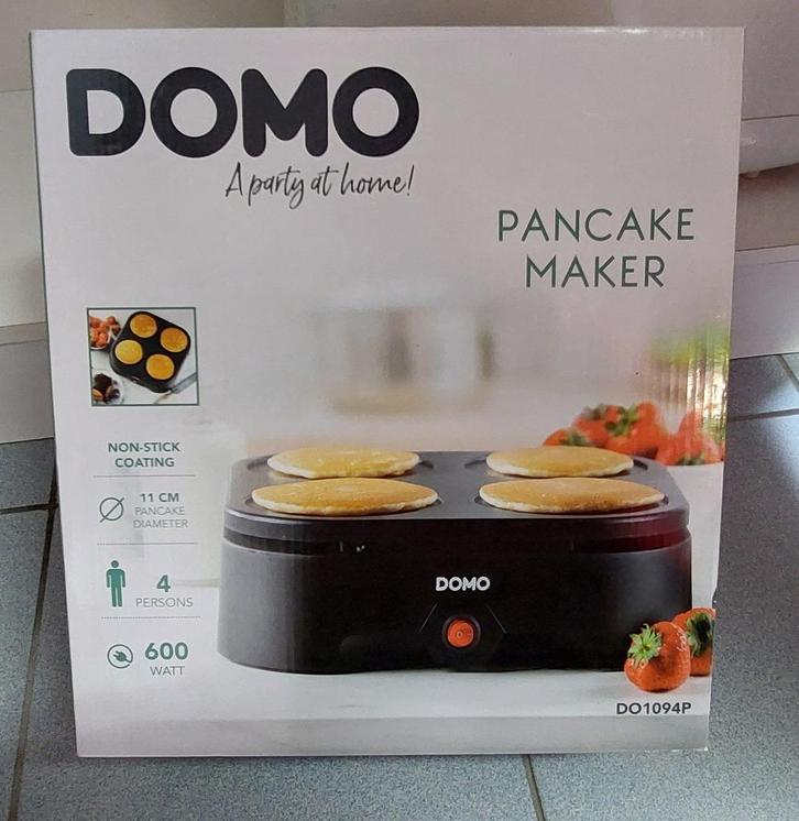 Machine à Pancake : NEUF !! - DOMO DO1094P, Electroménager, Grils de contact, Neuf, Enlèvement