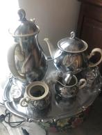 Theepot en koffiepot in tin, Antiek en Kunst, Antiek | Tin, Ophalen