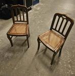 2 Chaises en bois vintage style bistrot, Enlèvement ou Envoi