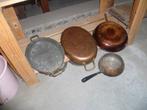 4 KOPEREN OUDE PANNEN, Antiek en Kunst, Ophalen