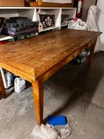 Vintage tafel in teakhout/ ook mooi als bureautafel, Antiek en Kunst, Ophalen