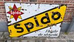 Emaille bord met originele kader spido oil., Ophalen, Gebruikt, Reclamebord