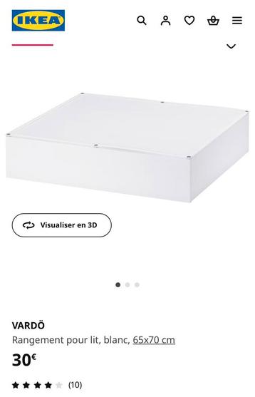 Vardo ikea - tiroirs rangement sous lit