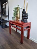 Antieke bijzettafel chinees rood gelakt, Antiek en Kunst, Ophalen