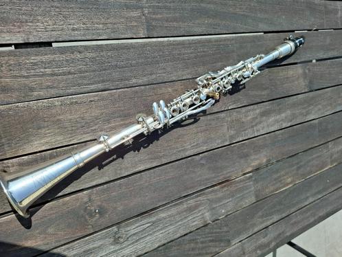 Metalen Pedler klarinet te koop, Muziek en Instrumenten, Blaasinstrumenten | Klarinetten, Gebruikt, Bes-klarinet, Metaal, Met koffer