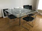 design glazen tafel van Tobias Scarpa ( Knoll ), Ophalen, Vierkant, Zo goed als nieuw, Vijf personen of meer