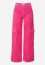 NIEUW! WEEKDAY Cargobroek in felroze ribfluweel maat 36, Neuf, Enlèvement ou Envoi, Rose, Taille 36 (S)