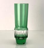 Geslepen groen kristallen Art Deco vaas, Ophalen of Verzenden
