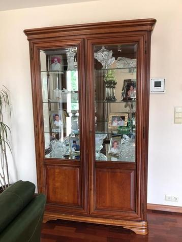 Kerselaar Vitrine Kast, 150 à 200 cm, Comme neuf, Enlèvement, 200 cm ou plus