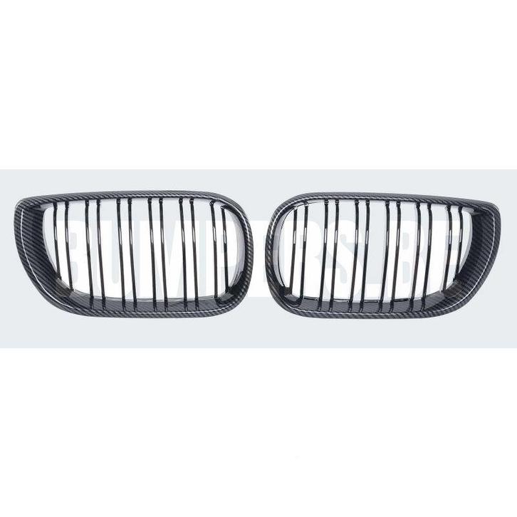 Grill Niergrill Carbon Look Dubbele Brug BMW 3 Serie E46 Fac, Auto-onderdelen, Overige Auto-onderdelen, Gebruikt, 6 maanden garantie