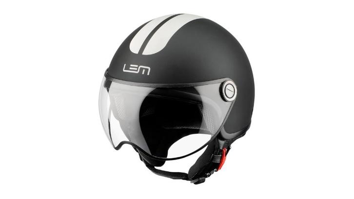 Motorhelmen; LEM: Helm wit en zwart  XS, M, L, XL, Motoren, Kleding | Motorhelmen, Dames, Heren, Jethelm, XS, Overige merken, Nieuw met kaartje