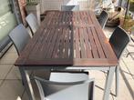 Terrastafel met 6 stoelen, Tuin en Terras, Tuinsets en Loungesets, Ophalen, Gebruikt, Kunststof