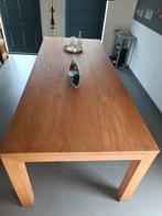Grote strakke hardhouten eetkamertafel, teak hout, Ophalen, Zo goed als nieuw