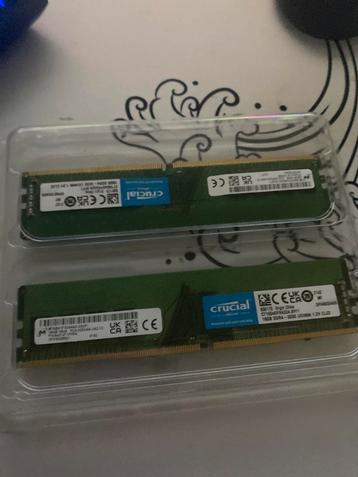 Ddr4 ram 32gb (2•16), Informatique & Logiciels, Mémoire RAM, Enlèvement ou Envoi, Comme neuf, DDR4