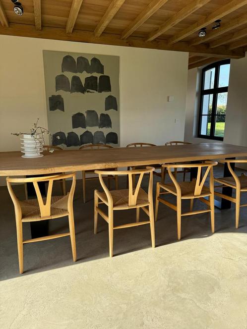 Carl Hansen & Son - CH24 Wishbone stoel - Eik gezeept x 10, Maison & Meubles, Chaises, Utilisé, Enlèvement ou Envoi