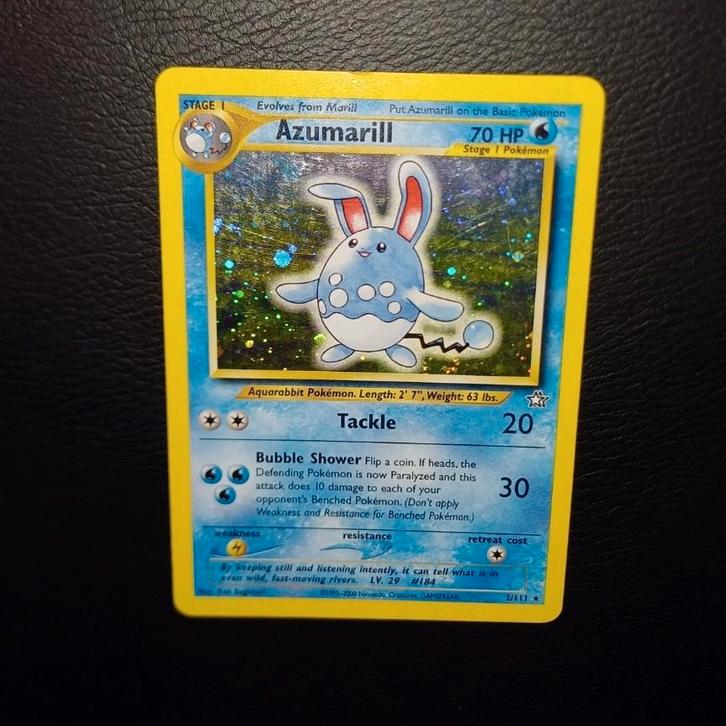 Wotc Era: Azumarill 2/111 holo Neogenesis, Hobby & Loisirs créatifs, Jeux de cartes à collectionner | Pokémon, Enlèvement ou Envoi