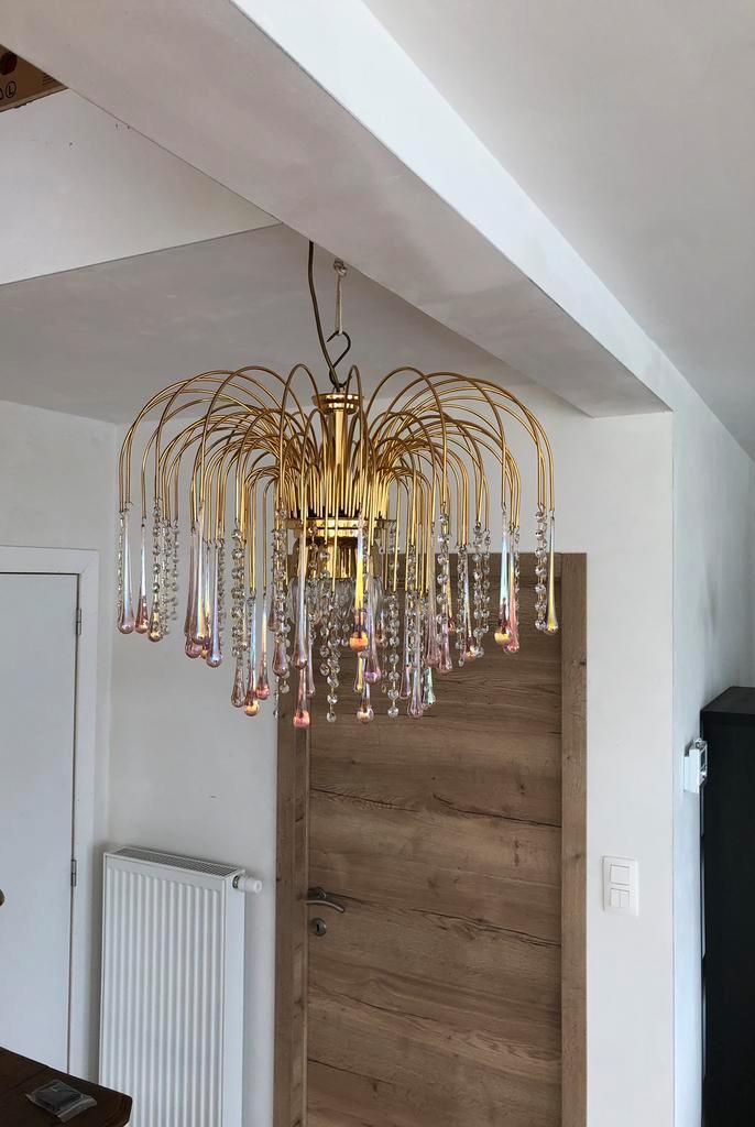 Murano-kroonluchter met kwastjes en druppels, Antiek en Kunst, Antiek | Verlichting, Ophalen