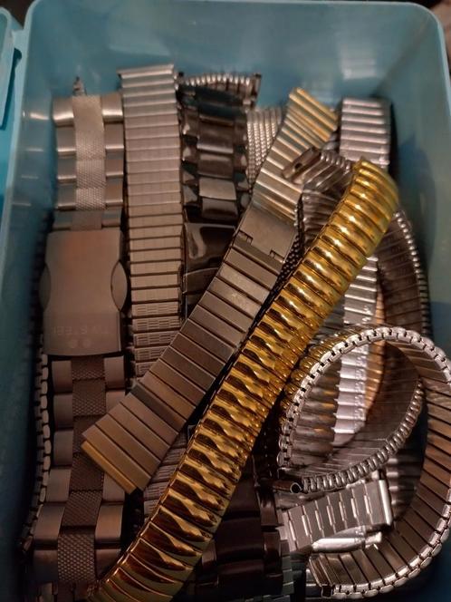 lot van 48 metalen horlogebandjes( fixo-flex,speidel,ZRC,..), Handtassen en Accessoires, Horloges | Heren, Zo goed als nieuw, Ophalen of Verzenden