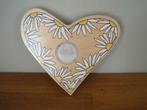 Nachtlampje Jan Bibejan hartvorm met madeliefjes, Ophalen of Verzenden, Gebruikt, Lamp