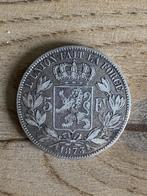 5 francs belge argent Léopold II 1873, Argent, Enlèvement ou Envoi, Monnaie en vrac, Argent