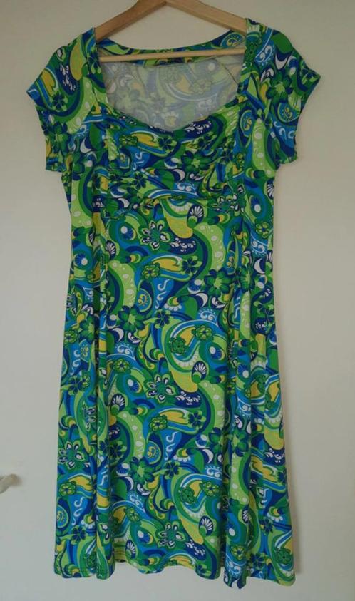 Prachtige kleurrijke zomerjurk van Melvin, 42-44 (L), Kleding | Dames, Jurken, Gedragen, Maat 42/44 (L), Groen, Ophalen of Verzenden