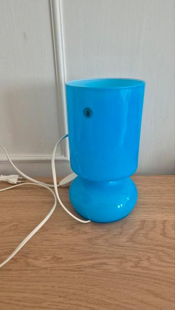 Blauwe glazen lamp Ikea Lykta beschikbaar voor biedingen