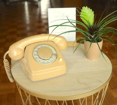 Vintage Telefoon Audio Gastenboek, Telecommunicatie, Vaste telefoons | Niet Draadloos, Zo goed als nieuw, Met draaischijf, Ophalen of Verzenden