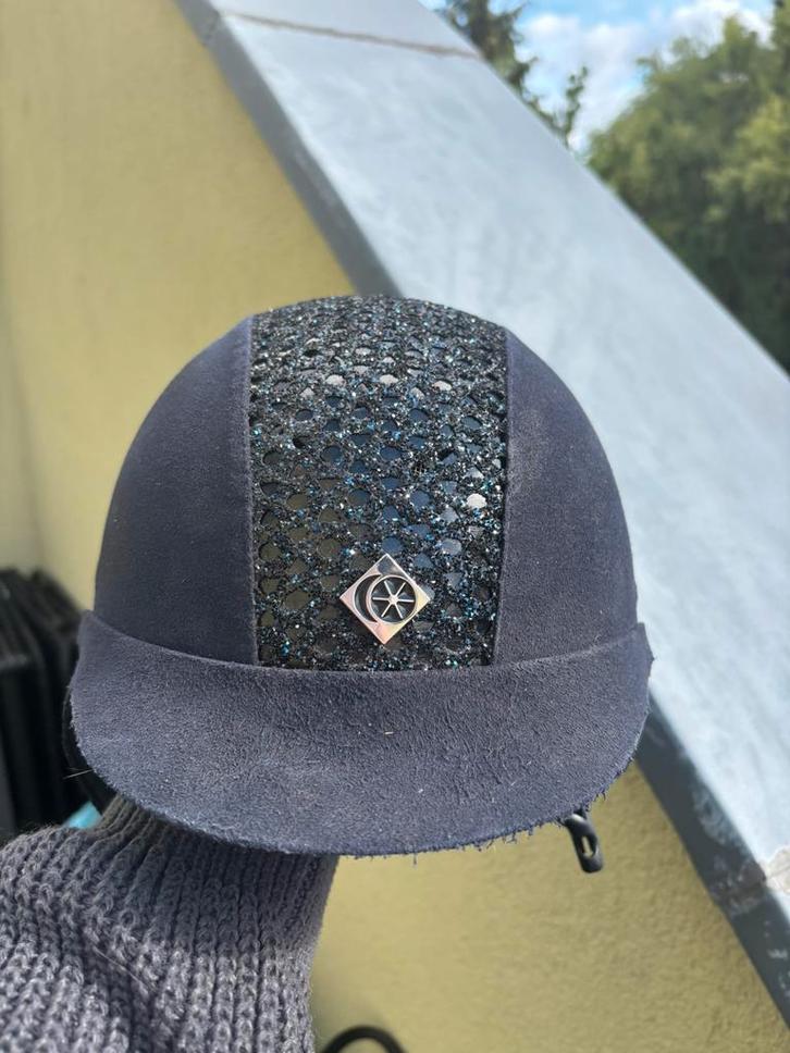 Charles owen rijhelm ayr 8 blauw met glitters, Dieren en Toebehoren, Paardrijkleding, Gebruikt, Cap, Overige soorten, Ophalen of Verzenden