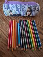 Pennezak Justin Bieber en 14 kleurpotloden Stabilo, Ophalen, Gebruikt