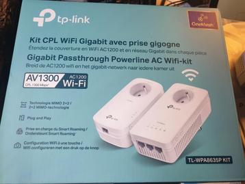 Powerline Adapter Wifi repeater TP-Link TL-WPA8635P KIT, Enlèvement ou Envoi, Comme neuf, TP-link