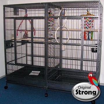 Papegaaienkooi Villa Amalia, dubbele kooi met tussenschot  beschikbaar voor biedingen