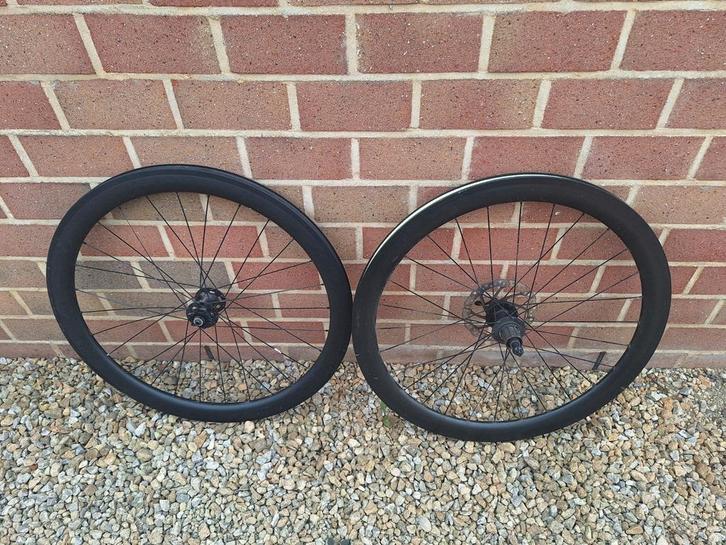 carbon wielen, Fietsen en Brommers, Fietsonderdelen, Gebruikt, Ophalen
